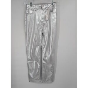 NWT Abercrombie & Fitch Ultra High rise 90's‎ Straight Silver Jeans sz 29/8 L